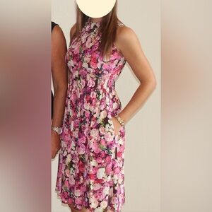 Kate Spade Dress size 2 pink rose pattern, like new worn once